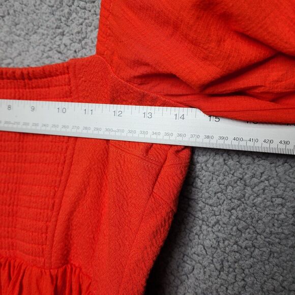 ANTHROPOLOGIE Women's Medium MAEVE Red Orange NWT Sweetheart Mini Dress - Picture 11 of 16